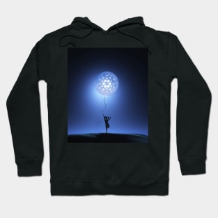 Cardano Moon ADA cryptocurrency as Moon Bollon Hoodie